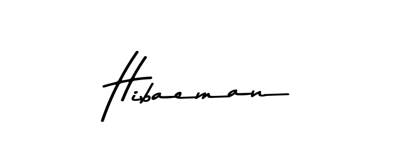 How to make Hibaeman name signature. Use Asem Kandis PERSONAL USE style for creating short signs online. This is the latest handwritten sign. Hibaeman signature style 9 images and pictures png