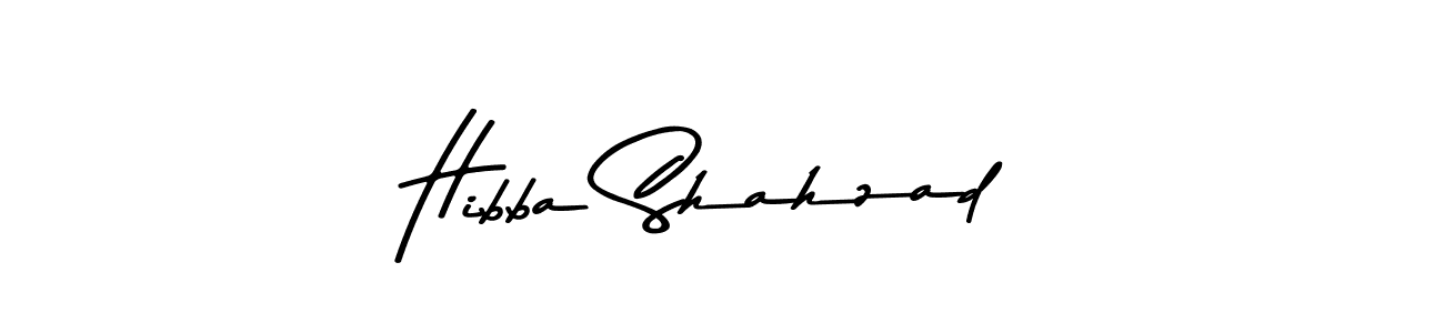 How to make Hibba Shahzad name signature. Use Asem Kandis PERSONAL USE style for creating short signs online. This is the latest handwritten sign. Hibba Shahzad signature style 9 images and pictures png