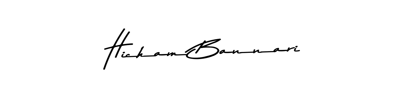 Hicham Bannari stylish signature style. Best Handwritten Sign (Asem Kandis PERSONAL USE) for my name. Handwritten Signature Collection Ideas for my name Hicham Bannari. Hicham Bannari signature style 9 images and pictures png