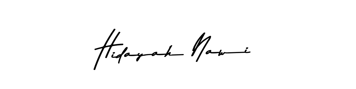 Design your own signature with our free online signature maker. With this signature software, you can create a handwritten (Asem Kandis PERSONAL USE) signature for name Hidayah Nawi. Hidayah Nawi signature style 9 images and pictures png