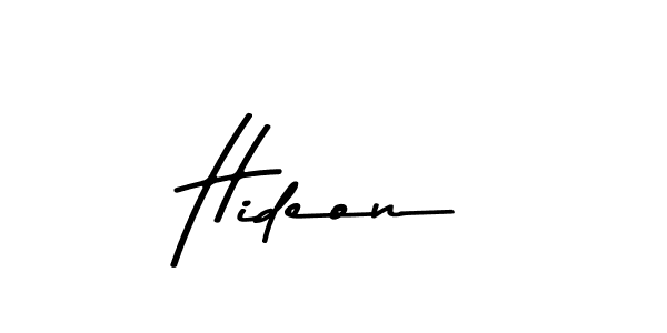 Use a signature maker to create a handwritten signature online. With this signature software, you can design (Asem Kandis PERSONAL USE) your own signature for name Hideon. Hideon signature style 9 images and pictures png