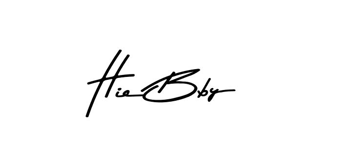 Hie Bby stylish signature style. Best Handwritten Sign (Asem Kandis PERSONAL USE) for my name. Handwritten Signature Collection Ideas for my name Hie Bby. Hie Bby signature style 9 images and pictures png