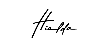 Looking for an artistic signature for Hielda? The Asem Kandis PERSONAL USE calligraphy style gives a sophisticated flow suitable for business cards and emails. Hielda signature style 9 images and pictures png