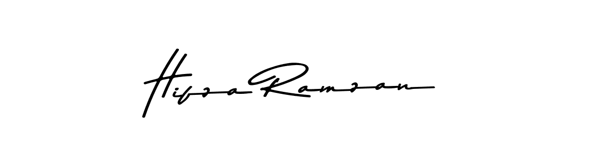 How to make Hifza Ramzan signature? Asem Kandis PERSONAL USE is a professional autograph style. Create handwritten signature for Hifza Ramzan name. Hifza Ramzan signature style 9 images and pictures png