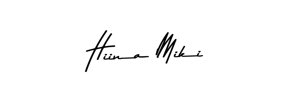 Create a beautiful signature design for name Hiina Miki. With this signature (Asem Kandis PERSONAL USE) fonts, you can make a handwritten signature for free. Hiina Miki signature style 9 images and pictures png