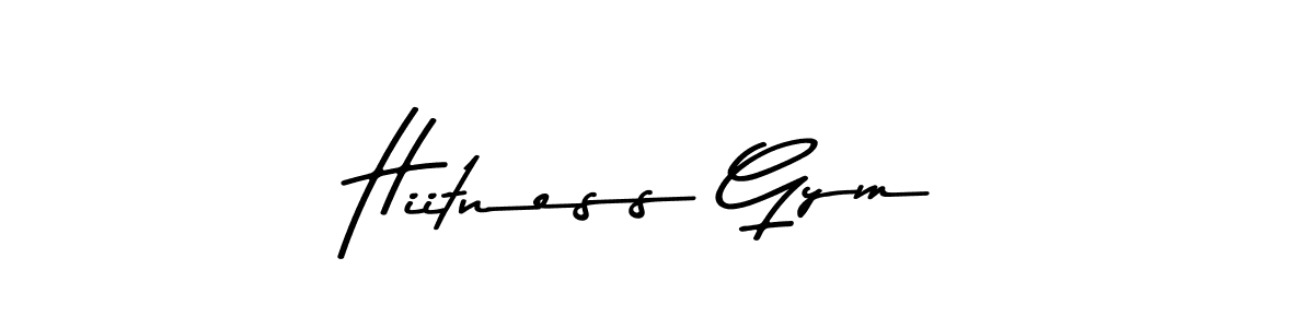 You should practise on your own different ways (Asem Kandis PERSONAL USE) to write your name (Hiitness Gym) in signature. don't let someone else do it for you. Hiitness Gym signature style 9 images and pictures png