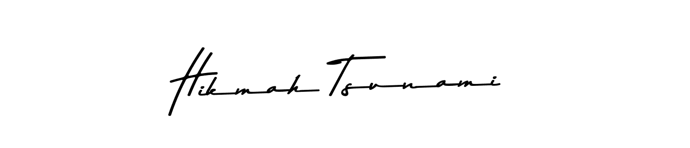 Hikmah Tsunami stylish signature style. Best Handwritten Sign (Asem Kandis PERSONAL USE) for my name. Handwritten Signature Collection Ideas for my name Hikmah Tsunami. Hikmah Tsunami signature style 9 images and pictures png