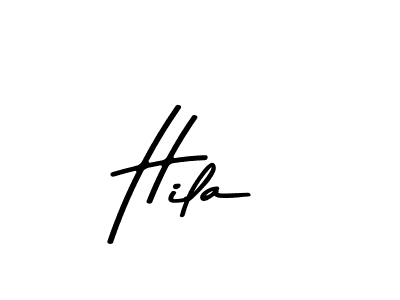 How to make Hila name signature. Use Asem Kandis PERSONAL USE style for creating short signs online. This is the latest handwritten sign. Hila signature style 9 images and pictures png