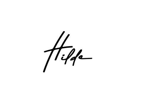 Make a beautiful signature design for name Hilde. With this signature (Asem Kandis PERSONAL USE) style, you can create a handwritten signature for free. Hilde signature style 9 images and pictures png