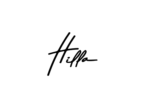 Use a signature maker to create a handwritten signature online. With this signature software, you can design (Asem Kandis PERSONAL USE) your own signature for name Hilla. Hilla signature style 9 images and pictures png