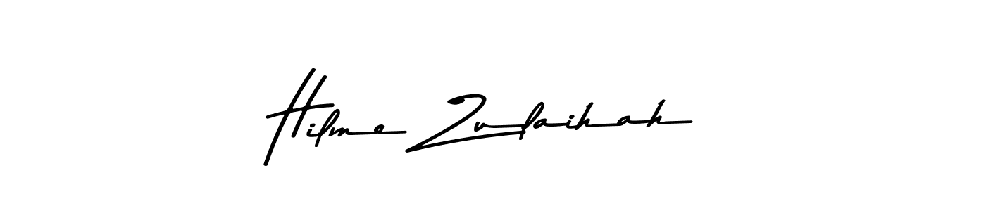 The best way (Asem Kandis PERSONAL USE) to make a short signature is to pick only two or three words in your name. The name Hilme Zulaihah include a total of six letters. For converting this name. Hilme Zulaihah signature style 9 images and pictures png