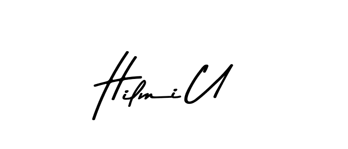 if you are searching for the best signature style for your name Hilmi U. so please give up your signature search. here we have designed multiple signature styles  using Asem Kandis PERSONAL USE. Hilmi U signature style 9 images and pictures png