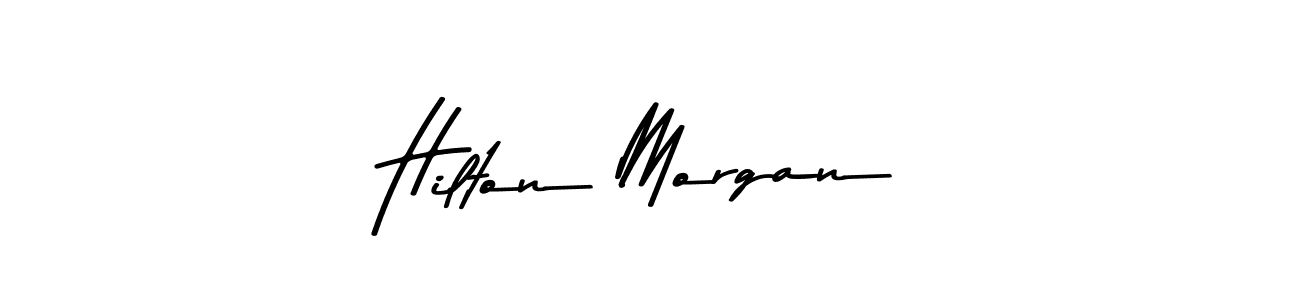 Make a beautiful signature design for name Hilton Morgan. With this signature (Asem Kandis PERSONAL USE) style, you can create a handwritten signature for free. Hilton Morgan signature style 9 images and pictures png