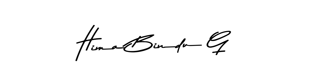 Make a beautiful signature design for name Hima Bindu G. With this signature (Asem Kandis PERSONAL USE) style, you can create a handwritten signature for free. Hima Bindu G signature style 9 images and pictures png