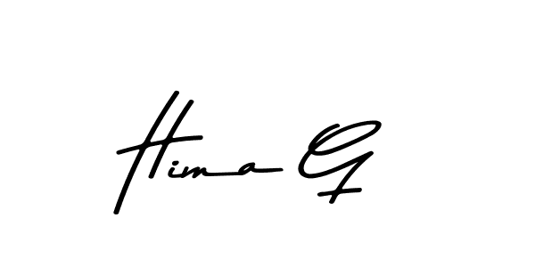 Make a beautiful signature design for name Hima G. With this signature (Asem Kandis PERSONAL USE) style, you can create a handwritten signature for free. Hima G signature style 9 images and pictures png