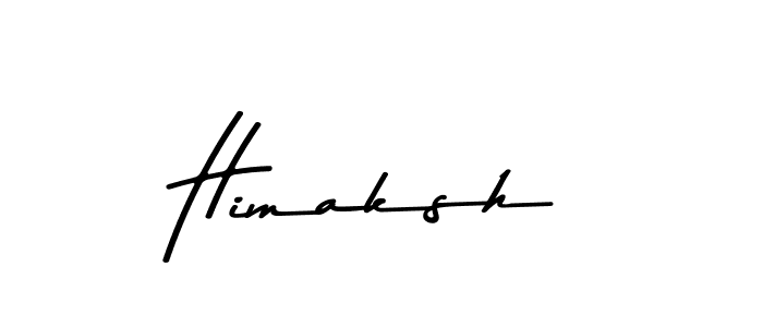 How to make Himaksh name signature. Use Asem Kandis PERSONAL USE style for creating short signs online. This is the latest handwritten sign. Himaksh signature style 9 images and pictures png