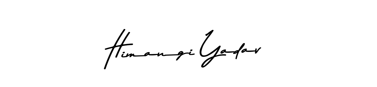 This is the best signature style for the Himangi Yadav name. Also you like these signature font (Asem Kandis PERSONAL USE). Mix name signature. Himangi Yadav signature style 9 images and pictures png