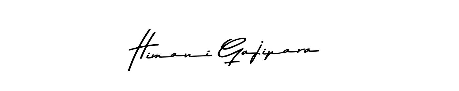 How to make Himani Gajipara name signature. Use Asem Kandis PERSONAL USE style for creating short signs online. This is the latest handwritten sign. Himani Gajipara signature style 9 images and pictures png