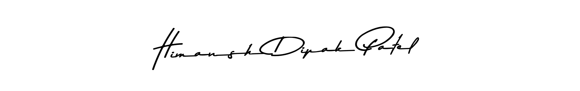How to make Himansh Dipak Patel name signature. Use Asem Kandis PERSONAL USE style for creating short signs online. This is the latest handwritten sign. Himansh Dipak Patel signature style 9 images and pictures png