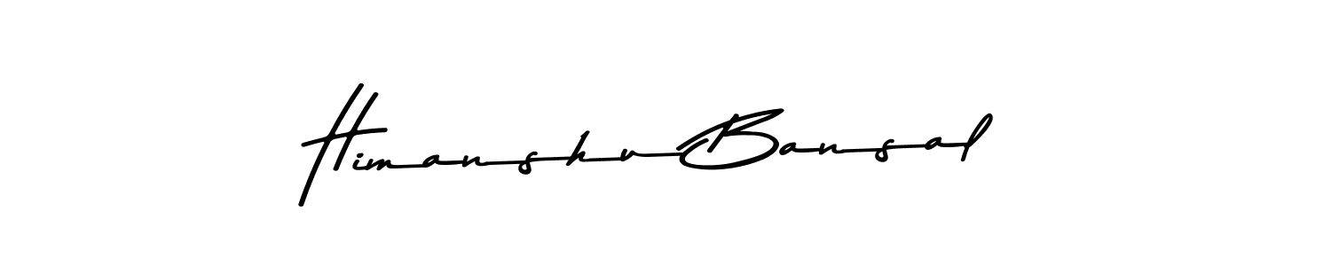 How to make Himanshu Bansal name signature. Use Asem Kandis PERSONAL USE style for creating short signs online. This is the latest handwritten sign. Himanshu Bansal signature style 9 images and pictures png