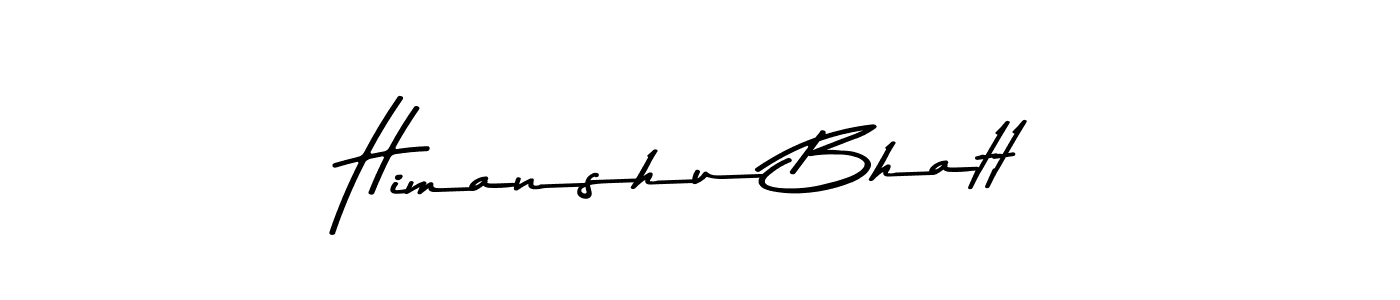 How to make Himanshu Bhatt name signature. Use Asem Kandis PERSONAL USE style for creating short signs online. This is the latest handwritten sign. Himanshu Bhatt signature style 9 images and pictures png