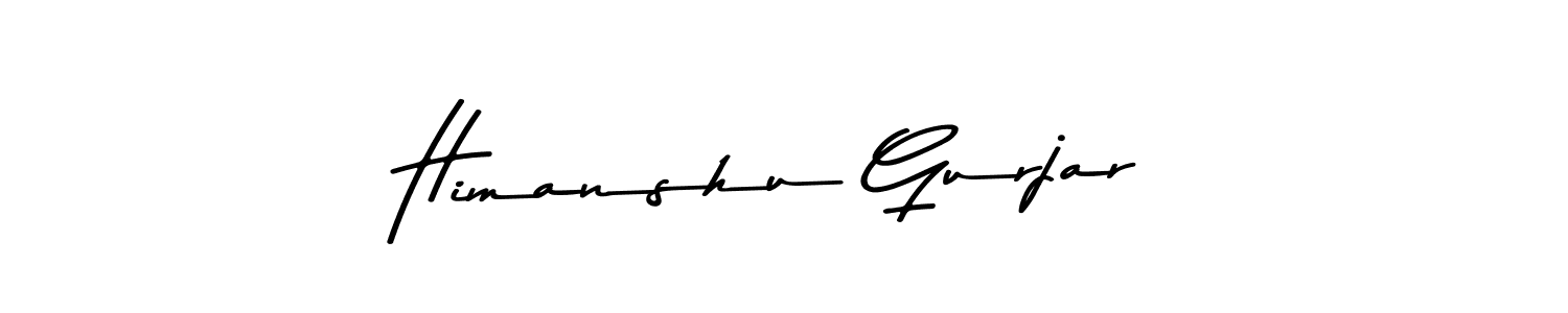 Make a beautiful signature design for name Himanshu Gurjar. With this signature (Asem Kandis PERSONAL USE) style, you can create a handwritten signature for free. Himanshu Gurjar signature style 9 images and pictures png