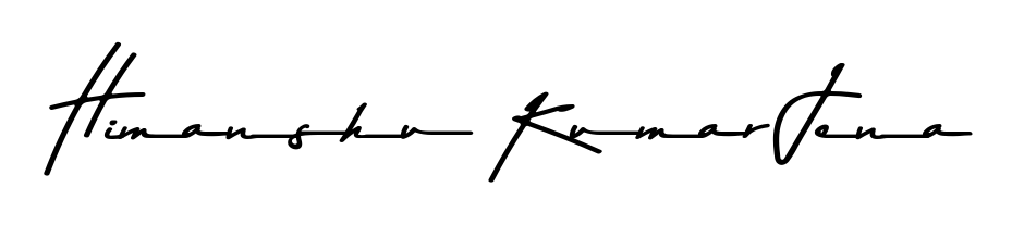 A classic penmanship look for Himanshu Kumar Jena. The Asem Kandis PERSONAL USE font brings timeless elegance and confidence to every signed document. Himanshu Kumar Jena signature style 9 images and pictures png