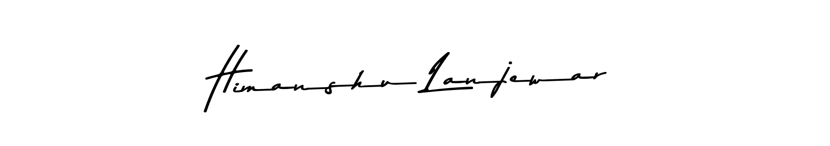 How to make Himanshu Lanjewar name signature. Use Asem Kandis PERSONAL USE style for creating short signs online. This is the latest handwritten sign. Himanshu Lanjewar signature style 9 images and pictures png