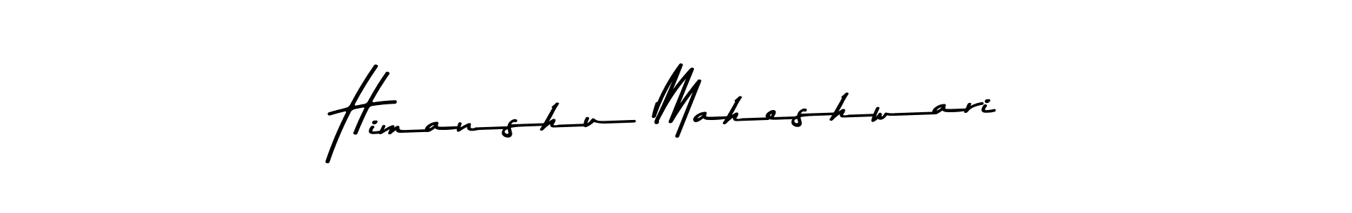 How to make Himanshu Maheshwari name signature. Use Asem Kandis PERSONAL USE style for creating short signs online. This is the latest handwritten sign. Himanshu Maheshwari signature style 9 images and pictures png