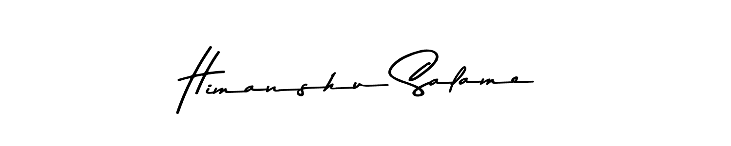 Use a signature maker to create a handwritten signature online. With this signature software, you can design (Asem Kandis PERSONAL USE) your own signature for name Himanshu Salame. Himanshu Salame signature style 9 images and pictures png