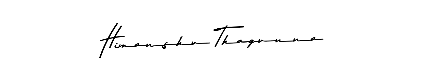 The best way (Asem Kandis PERSONAL USE) to make a short signature is to pick only two or three words in your name. The name Himanshu Thagunna include a total of six letters. For converting this name. Himanshu Thagunna signature style 9 images and pictures png