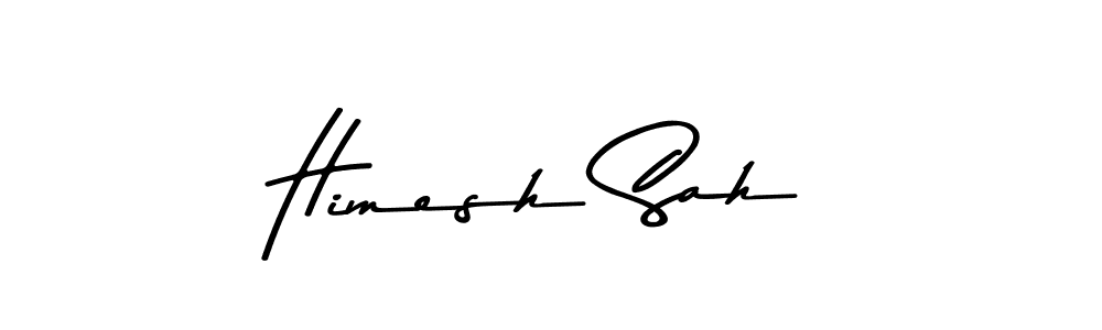 How to make Himesh Sah name signature. Use Asem Kandis PERSONAL USE style for creating short signs online. This is the latest handwritten sign. Himesh Sah signature style 9 images and pictures png