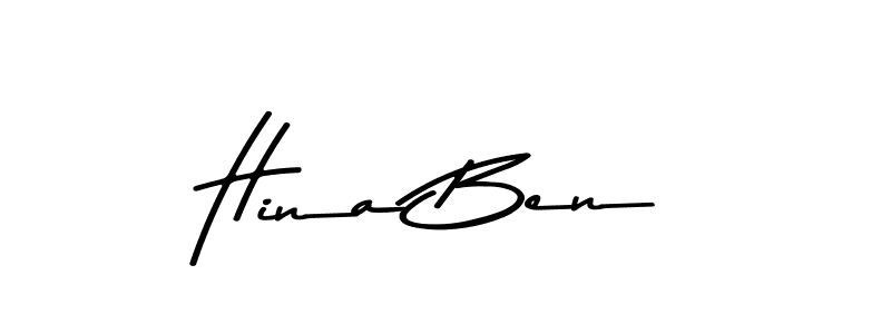 Hina Ben stylish signature style. Best Handwritten Sign (Asem Kandis PERSONAL USE) for my name. Handwritten Signature Collection Ideas for my name Hina Ben. Hina Ben signature style 9 images and pictures png