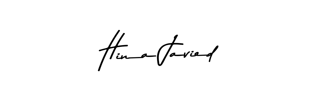 Create a beautiful signature design for name Hina Javied. With this signature (Asem Kandis PERSONAL USE) fonts, you can make a handwritten signature for free. Hina Javied signature style 9 images and pictures png