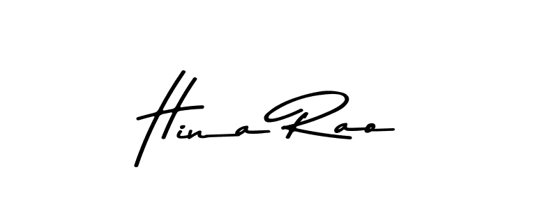 How to make Hina Rao name signature. Use Asem Kandis PERSONAL USE style for creating short signs online. This is the latest handwritten sign. Hina Rao signature style 9 images and pictures png