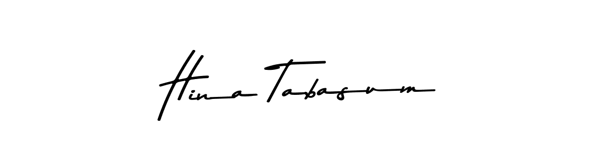 Use a signature maker to create a handwritten signature online. With this signature software, you can design (Asem Kandis PERSONAL USE) your own signature for name Hina Tabasum. Hina Tabasum signature style 9 images and pictures png