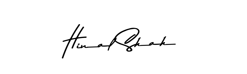 Design your own signature with our free online signature maker. With this signature software, you can create a handwritten (Asem Kandis PERSONAL USE) signature for name Hinal Shah. Hinal Shah signature style 9 images and pictures png
