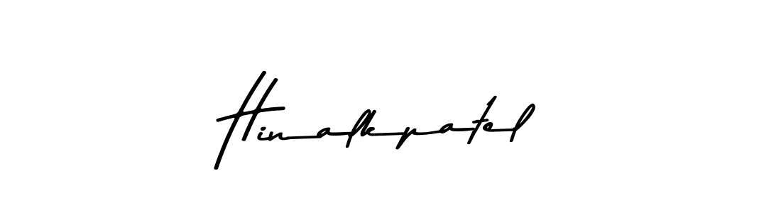 Design your own signature with our free online signature maker. With this signature software, you can create a handwritten (Asem Kandis PERSONAL USE) signature for name Hinalkpatel. Hinalkpatel signature style 9 images and pictures png
