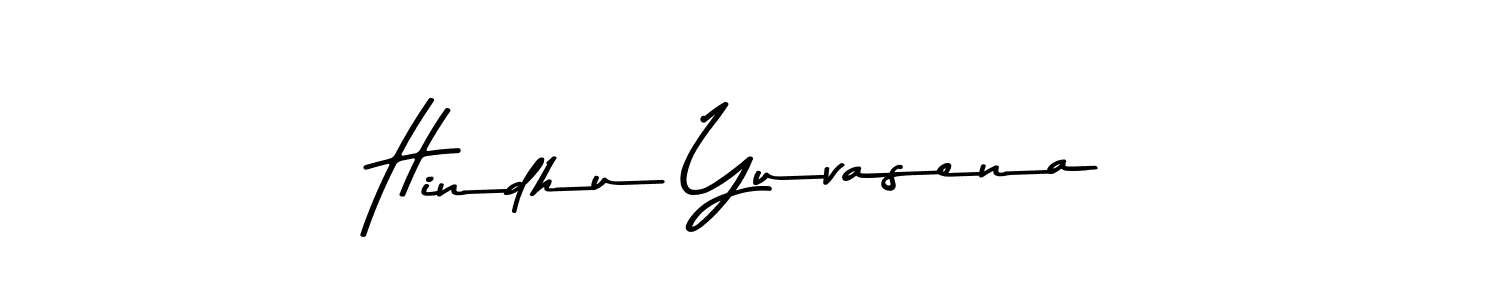 Make a beautiful signature design for name Hindhu Yuvasena. With this signature (Asem Kandis PERSONAL USE) style, you can create a handwritten signature for free. Hindhu Yuvasena signature style 9 images and pictures png