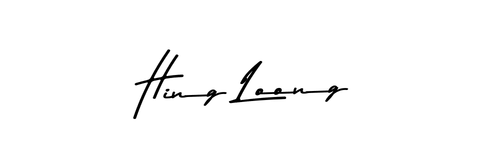 Design your own signature with our free online signature maker. With this signature software, you can create a handwritten (Asem Kandis PERSONAL USE) signature for name Hing Loong. Hing Loong signature style 9 images and pictures png