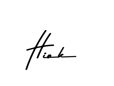 Create a beautiful signature design for name Hiok. With this signature (Asem Kandis PERSONAL USE) fonts, you can make a handwritten signature for free. Hiok signature style 9 images and pictures png