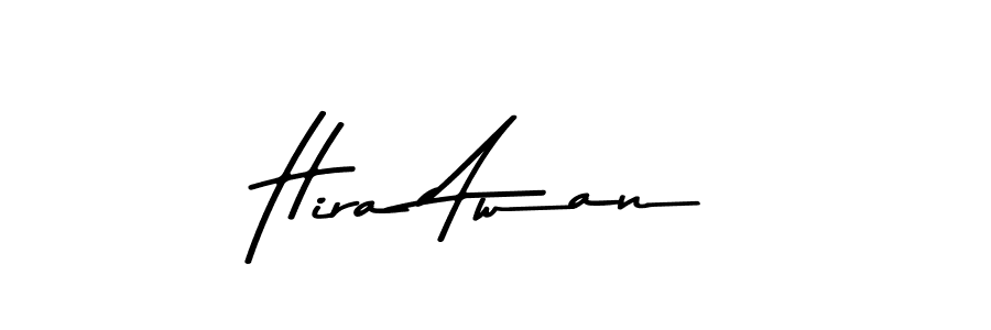 Make a beautiful signature design for name Hira Awan. With this signature (Asem Kandis PERSONAL USE) style, you can create a handwritten signature for free. Hira Awan signature style 9 images and pictures png