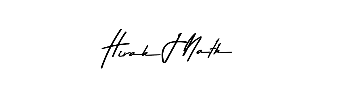 Create a beautiful signature design for name Hirak J Nath. With this signature (Asem Kandis PERSONAL USE) fonts, you can make a handwritten signature for free. Hirak J Nath signature style 9 images and pictures png