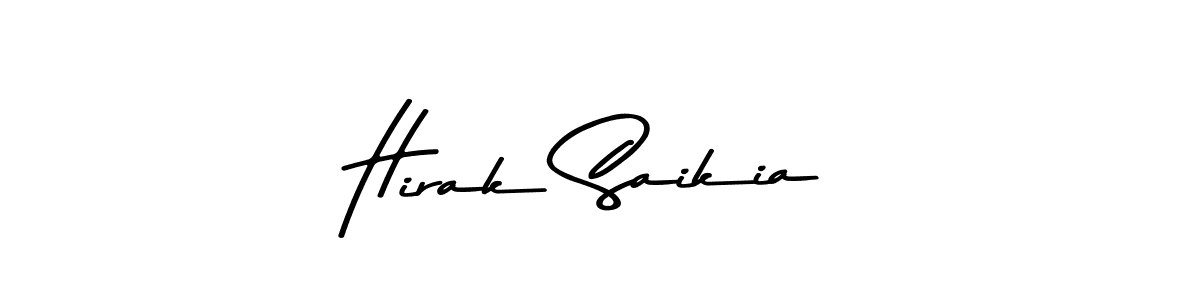 How to make Hirak Saikia signature? Asem Kandis PERSONAL USE is a professional autograph style. Create handwritten signature for Hirak Saikia name. Hirak Saikia signature style 9 images and pictures png