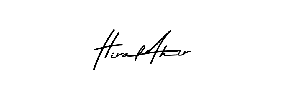 Hiral Ahir stylish signature style. Best Handwritten Sign (Asem Kandis PERSONAL USE) for my name. Handwritten Signature Collection Ideas for my name Hiral Ahir. Hiral Ahir signature style 9 images and pictures png
