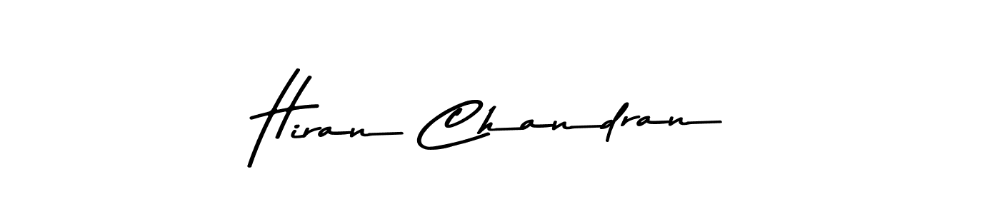 Make a short Hiran Chandran signature style. Manage your documents anywhere anytime using Asem Kandis PERSONAL USE. Create and add eSignatures, submit forms, share and send files easily. Hiran Chandran signature style 9 images and pictures png