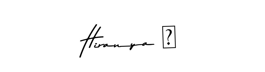 Also You can easily find your signature by using the search form. We will create Hiranya ★ name handwritten signature images for you free of cost using Asem Kandis PERSONAL USE sign style. Hiranya ★ signature style 9 images and pictures png