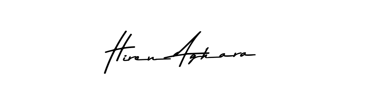 Make a beautiful signature design for name Hiren Aghara. With this signature (Asem Kandis PERSONAL USE) style, you can create a handwritten signature for free. Hiren Aghara signature style 9 images and pictures png