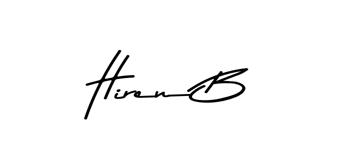 Similarly Asem Kandis PERSONAL USE is the best handwritten signature design. Signature creator online .You can use it as an online autograph creator for name Hiren B. Hiren B signature style 9 images and pictures png