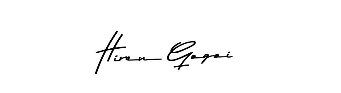 How to make Hiren Gogoi signature? Asem Kandis PERSONAL USE is a professional autograph style. Create handwritten signature for Hiren Gogoi name. Hiren Gogoi signature style 9 images and pictures png